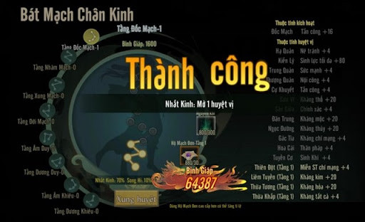 Kinh Mạch Tính Năng Mới